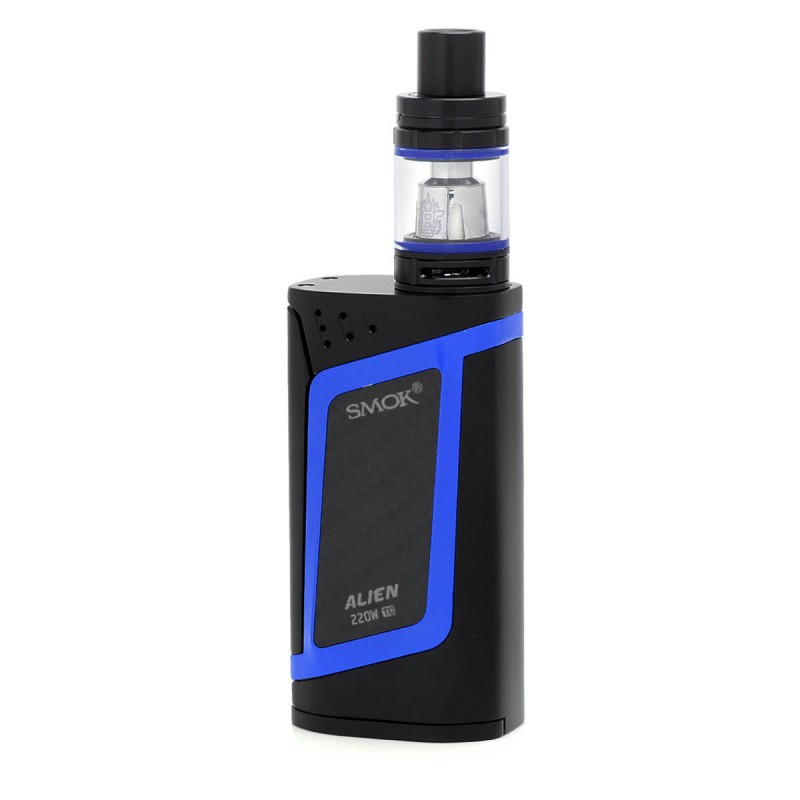 Authentic Smoktech Smok Alien Tc Vw Mod Starter Kit W Tfv8 Baby Tank Black Blue 6220w 3ml 22mm Diameter 2 X 18650 Long Island Vape Shop Surreal Vapors